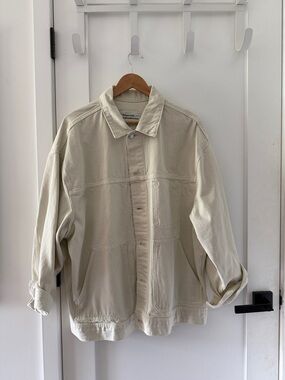 H&M Cream Lightweight Shirt Jacket